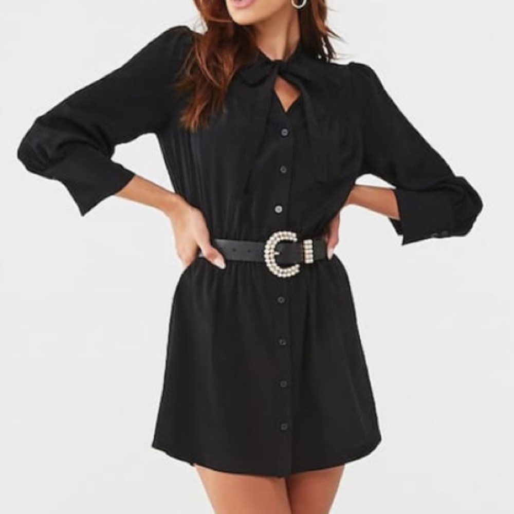Pussycat Bow Mini Dress